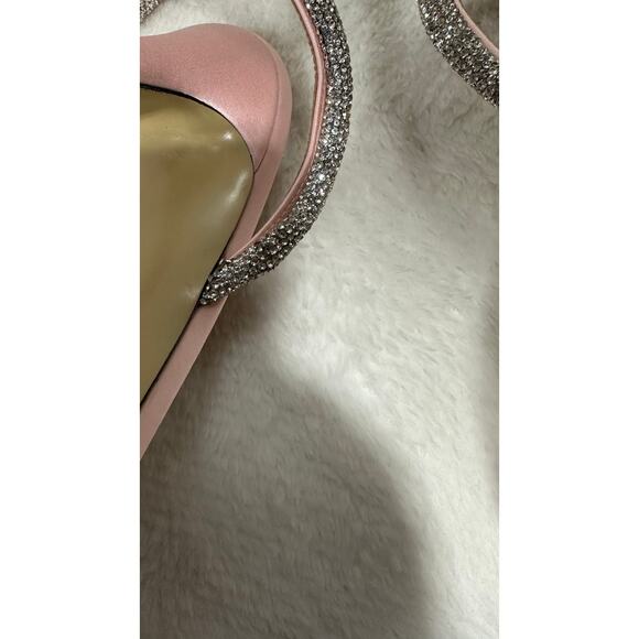 MACH & MACH Women Pink Bow Crystal Strap Heels - Picture 9 of 9